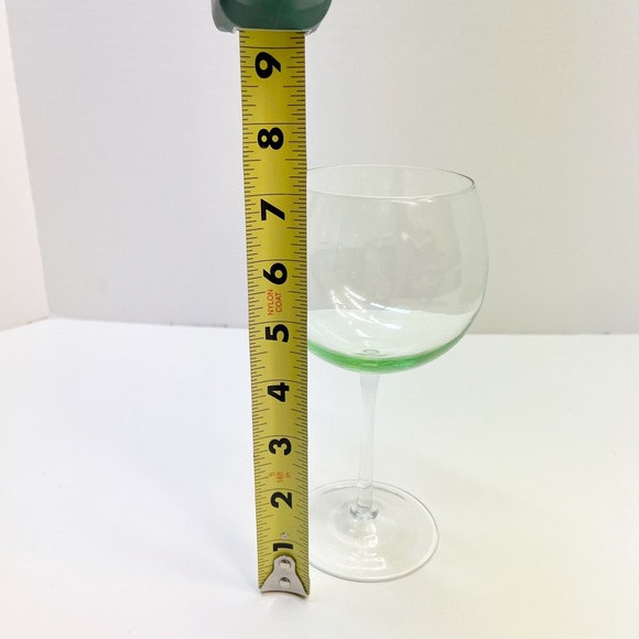 Block Crystal Mouth Blown Crystal Pastel Tint Balloon Wine Glasses - Picture 10 of 11